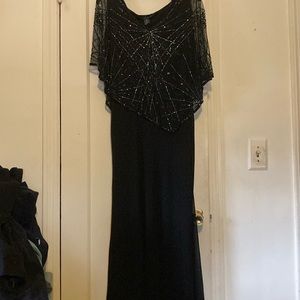 JKARA Women’s formal beaded overlay long dress size 12